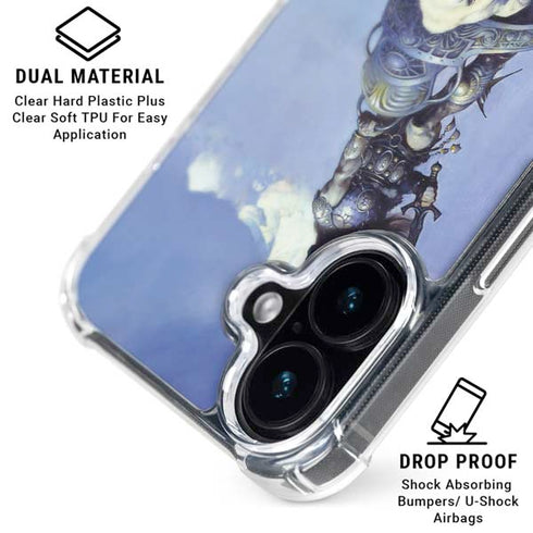 Sliver Warrior by Frazetta iPhone 16 Clear Case